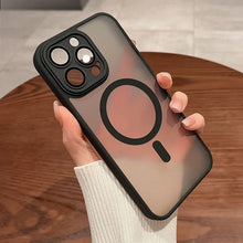 Load image into Gallery viewer, Magnetic Luxury Matte Translucent Armor Shockproof Case For iPhone.