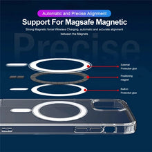 Load image into Gallery viewer, For Magsafe Luxury Transparent Magnetic Protector Phone Case for iPhone 15 14 Pro Max 13 12 Mini 8 7 Plus Wireless Charge Cover
