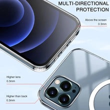 Load image into Gallery viewer, For Magsafe Luxury Transparent Magnetic Protector Phone Case for iPhone 15 14 Pro Max 13 12 Mini 8 7 Plus Wireless Charge Cover
